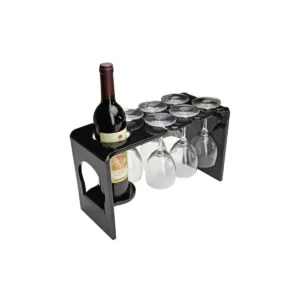 Soporte para botella de vino con copas 03-09-04