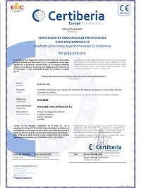 Certificado de constancia de prestaciones